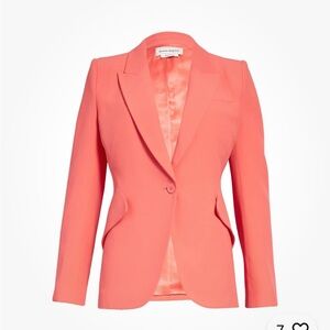 Alexander McQueen Suit 36 Jacket & 36 pants in Coral (US 0)